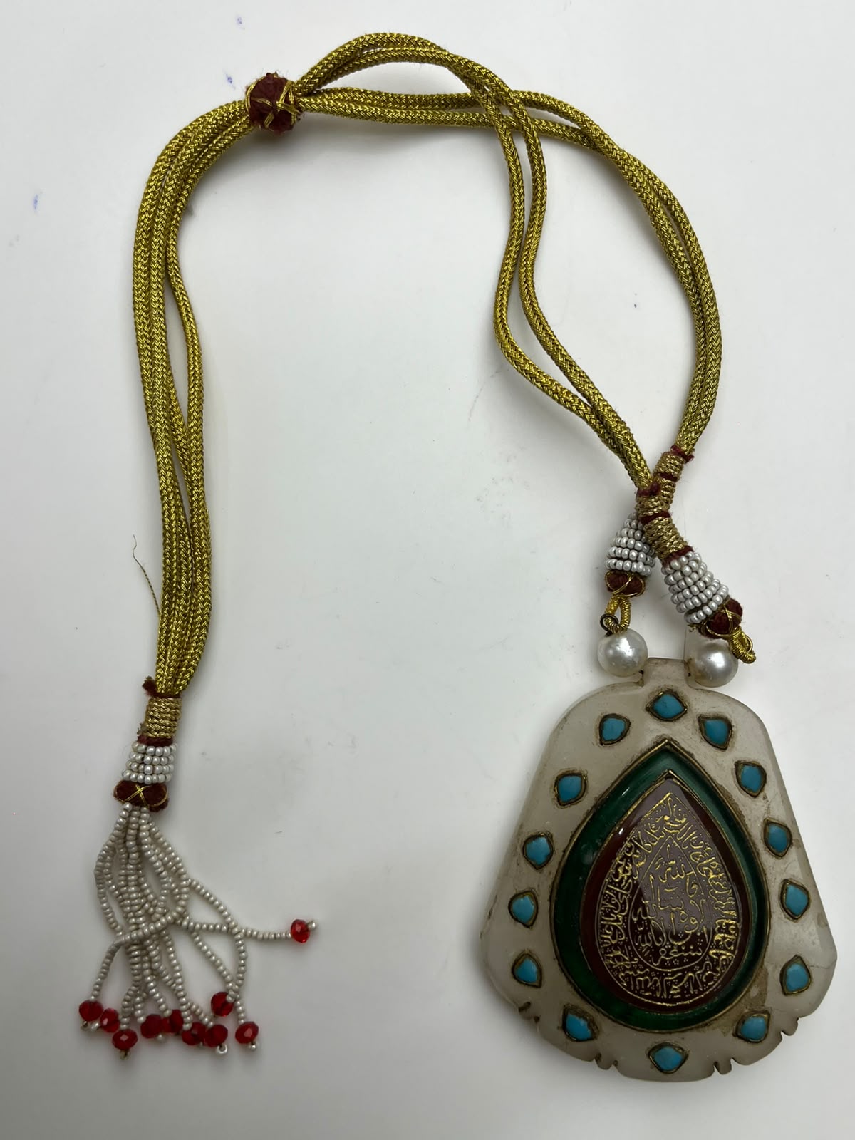 Handmade Islamic Mughal Jade Pendant Agate Stone